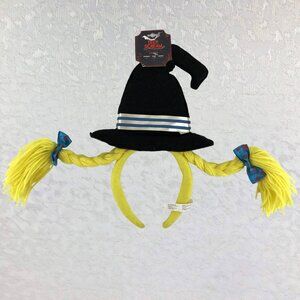Hanover Teen Scream Unisex Witch Hat Yellow Braid Headband Costume Accessory NWT
